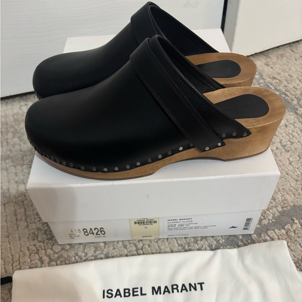 Beautiful Isabel Marant Black Women's Clogs worn once size 7/37